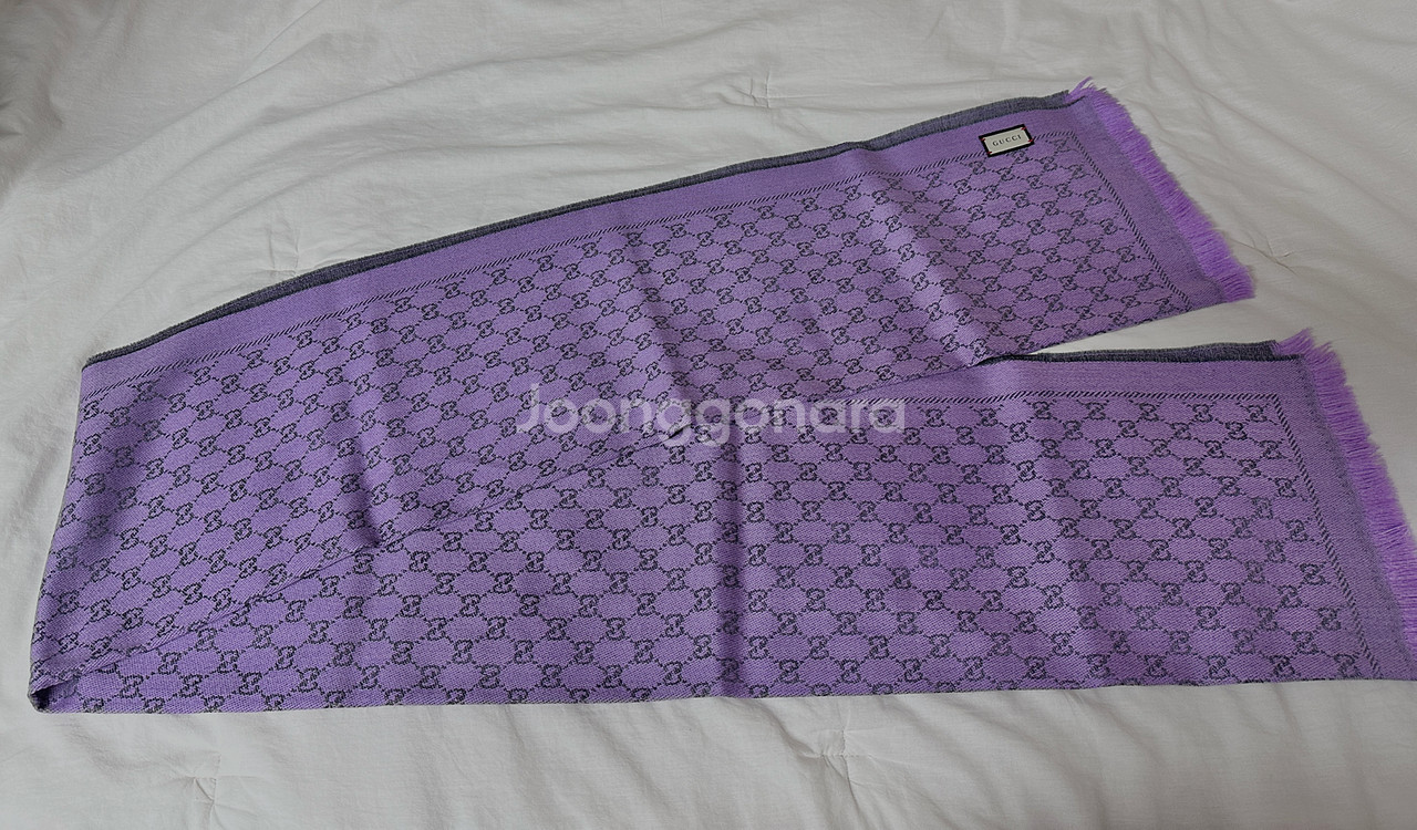 구찌 자카드 투톤 스카프--3