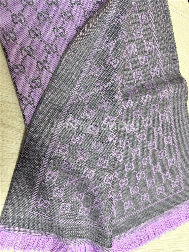 구찌 자카드 투톤 스카프--1
