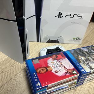 ps5 슬림 디스크 에디션 +게임 CD 12개