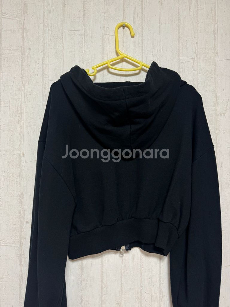 크롭 후드 집업--4