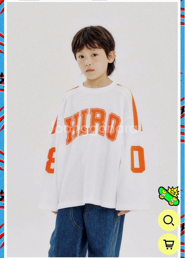 히로 럭비 와플 티셔츠 화이트 160--0