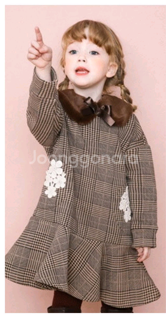 새제품) 여아 기모 원피스 [120/7-8세]--0