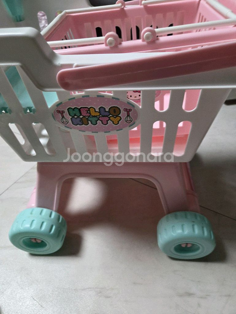 헬로키티 쇼핑카&요리놀이 세트--0