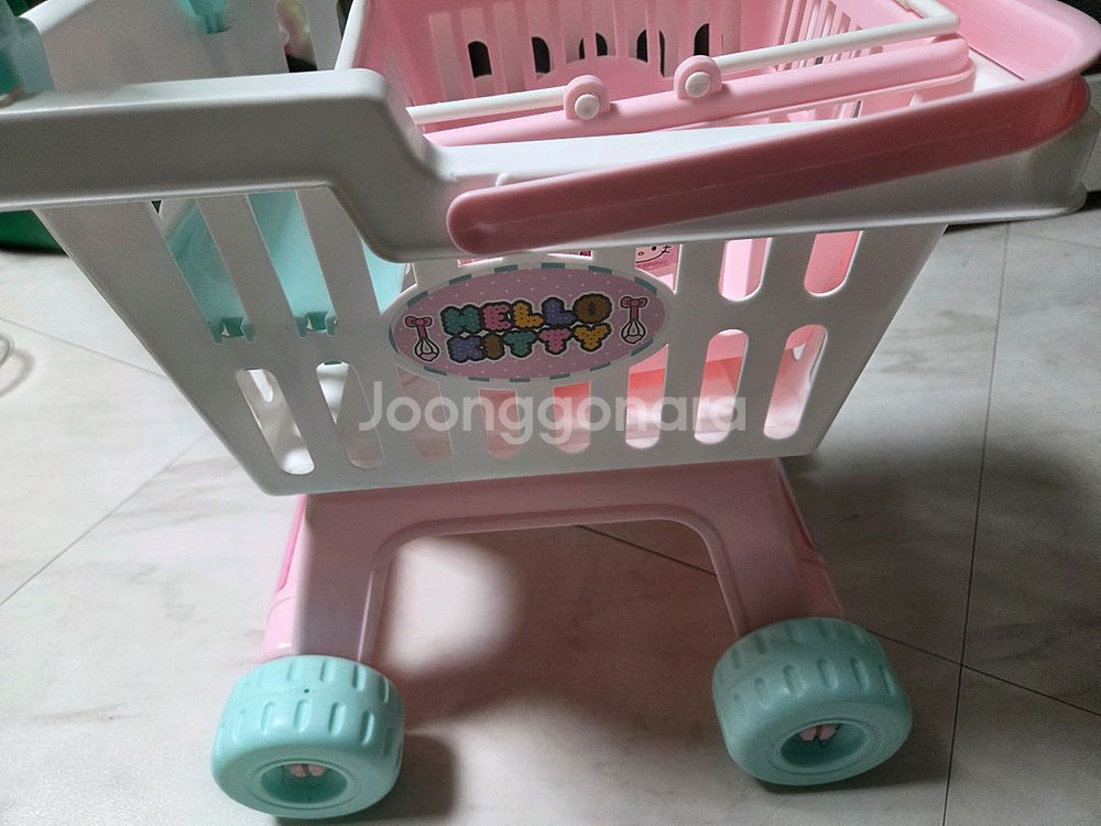 헬로키티 쇼핑카&요리놀이 세트--1