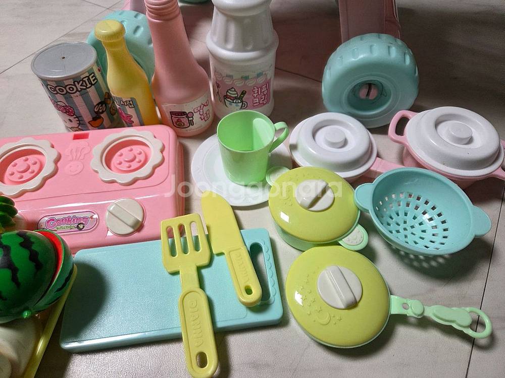 헬로키티 쇼핑카&요리놀이 세트--5