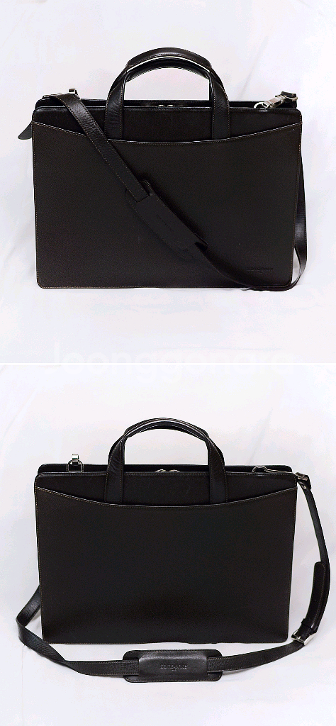 샘소나이트 폴리오 풀그레인 사피아노 레더 슬림 브리프케이스--1