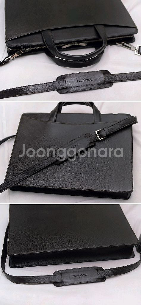 샘소나이트 폴리오 풀그레인 사피아노 레더 슬림 브리프케이스--3