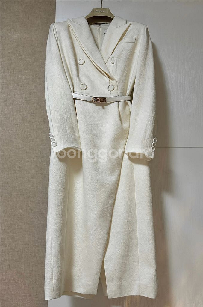 미샤 MICHAA 울 트위드 롱 원피스--0