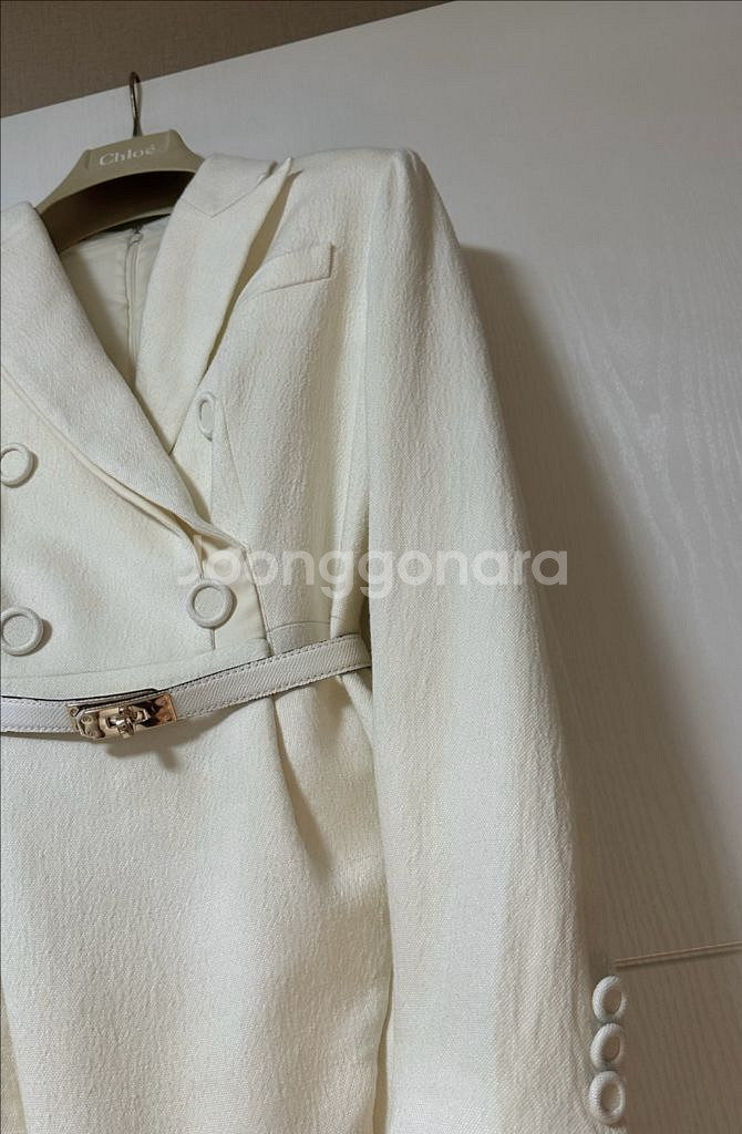 미샤 MICHAA 울 트위드 롱 원피스--1