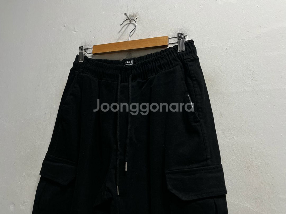 34-35 WIDE 코튼 스판 카고 밴딩 조거팬츠 바지--1
