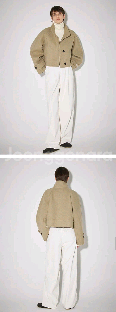 atwr 어센틱워드로브 카멜 하프넥 핸드메이드 코트--4