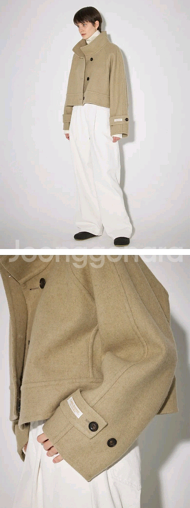 atwr 어센틱워드로브 카멜 하프넥 핸드메이드 코트--3
