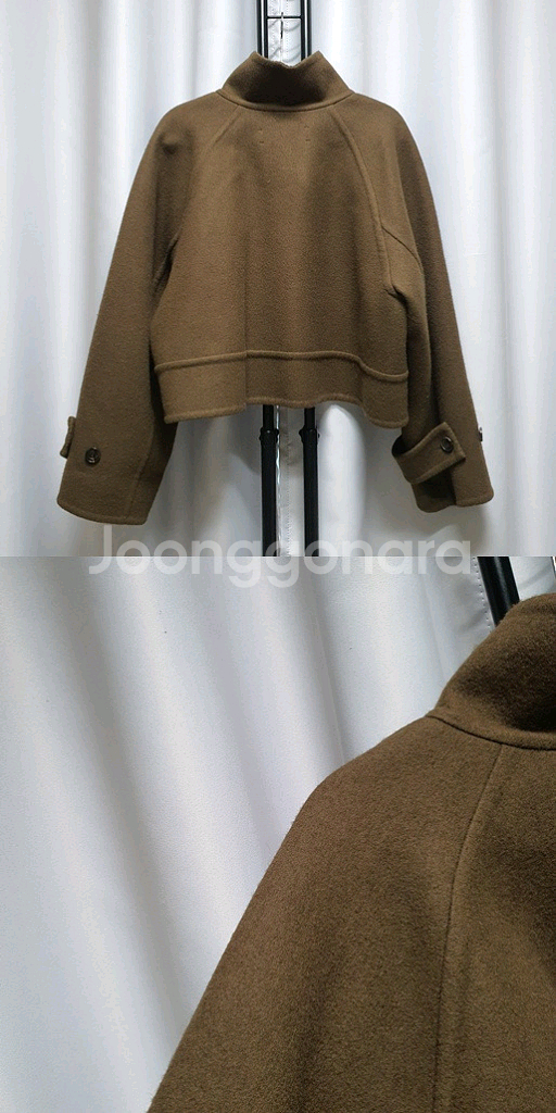 atwr 어센틱워드로브 카멜 하프넥 핸드메이드 코트--9