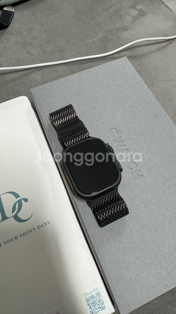 애플워치 울트라3 블랙 티타늄 밀레니즈루프 M--1