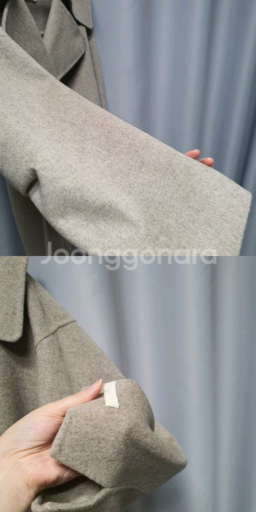 제이머랭 케이프 카라 더블 핸드메이드 코트--2