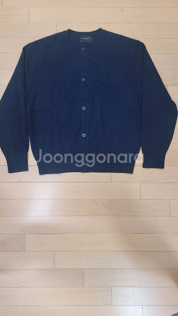 포커페이스 캐시미어 라운드넥 가디건 다크네이비 48--3