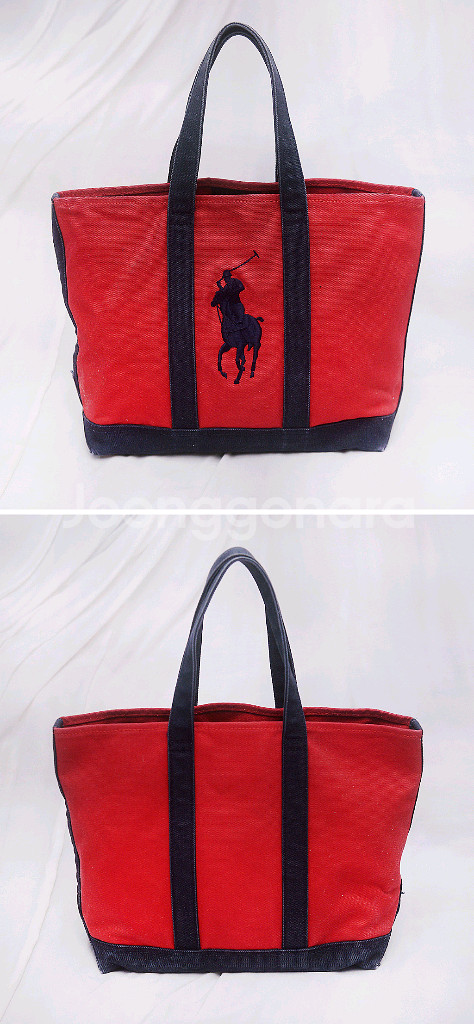 폴로 랄프로렌 (PRL) 빅포니 코튼 캔버스 쇼퍼백 (토트.숄더)--2