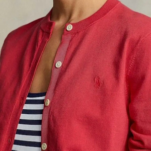 새상품 폴로 코튼블렌드 피마코튼 가디건