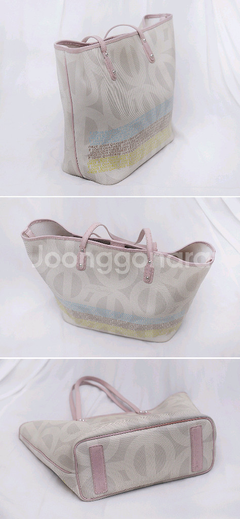 루이까또즈 모노그램 코팅 캔버스 레더 투웨이 쇼퍼백--2