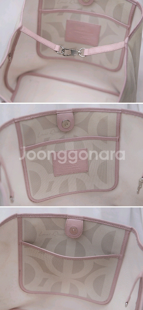 루이까또즈 모노그램 코팅 캔버스 레더 투웨이 쇼퍼백--6