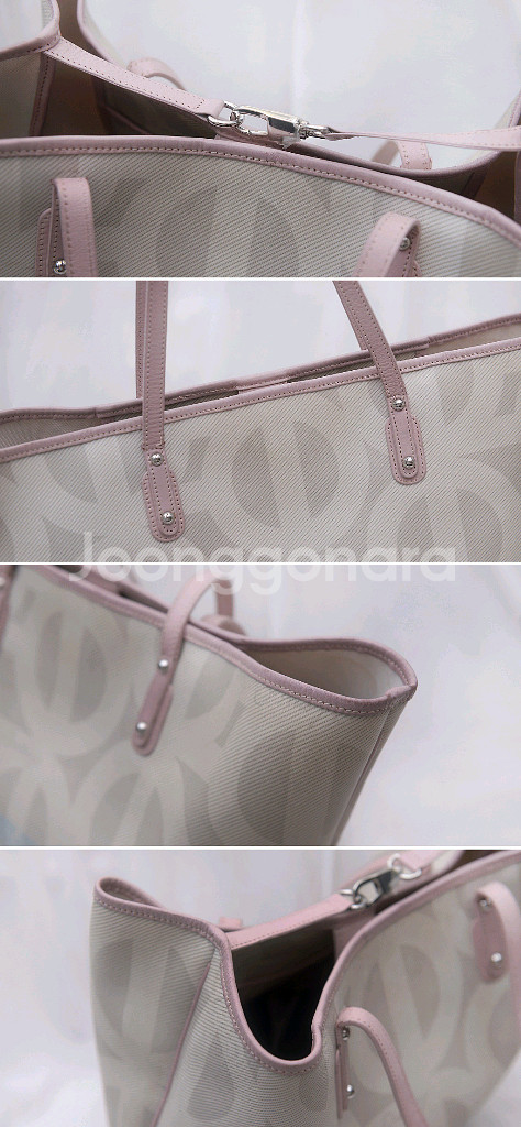 루이까또즈 모노그램 코팅 캔버스 레더 투웨이 쇼퍼백--4