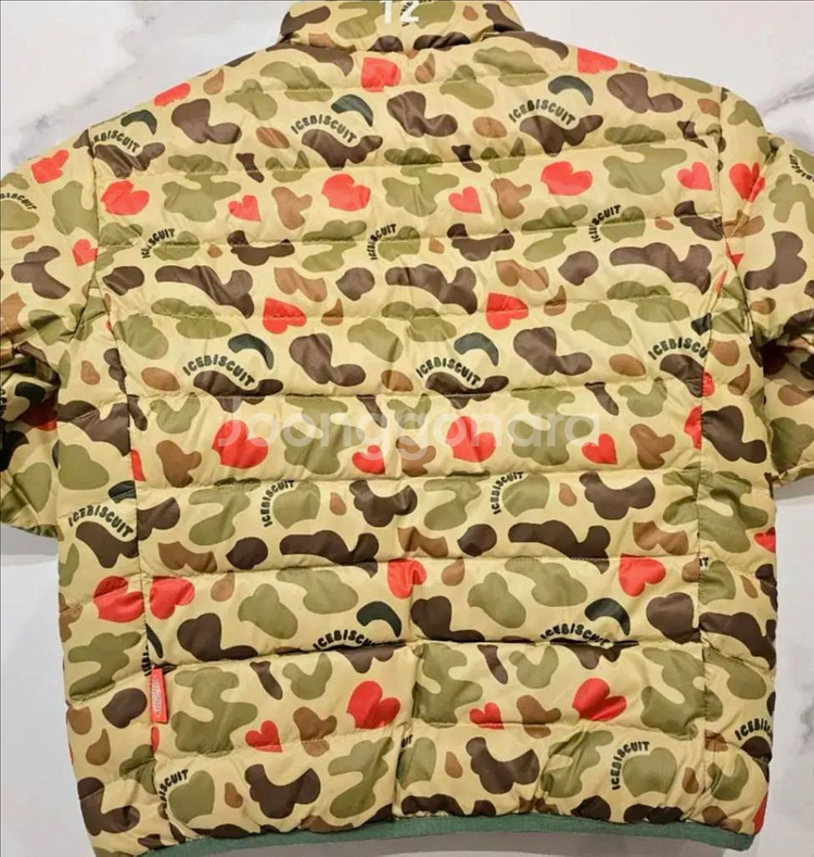 아이스비스킷 카모 리버서블 덕다운 경량패딩 130--4