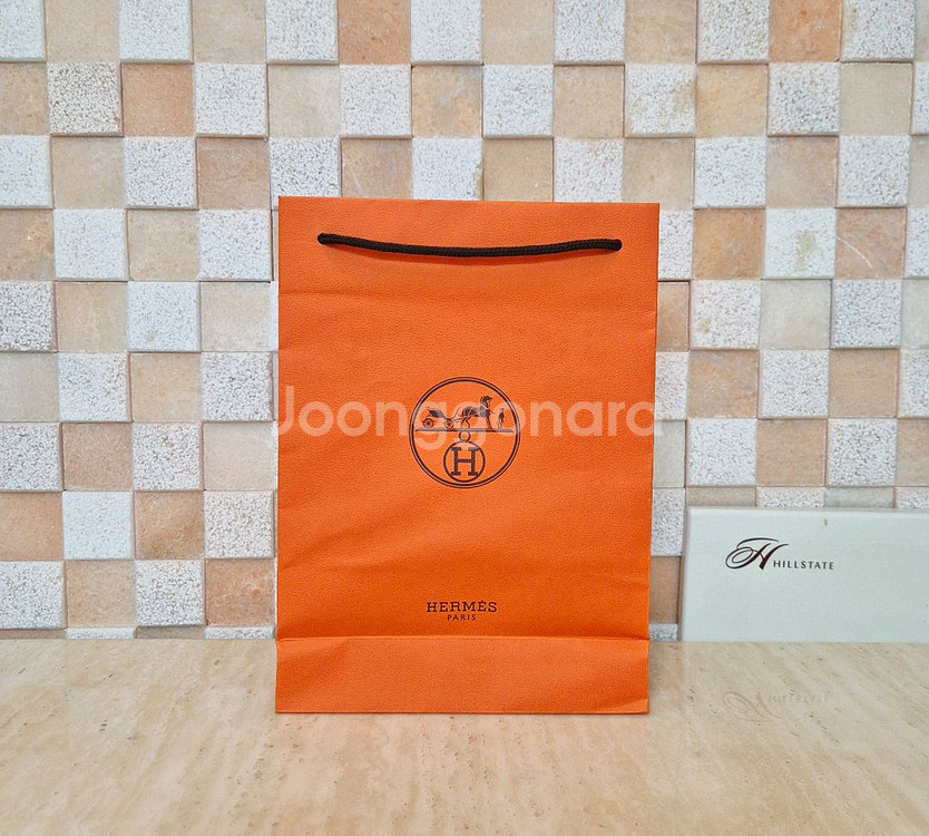 [정품]에르메스 쇼핑백+박스+리본 SET,에르메스 지갑--6