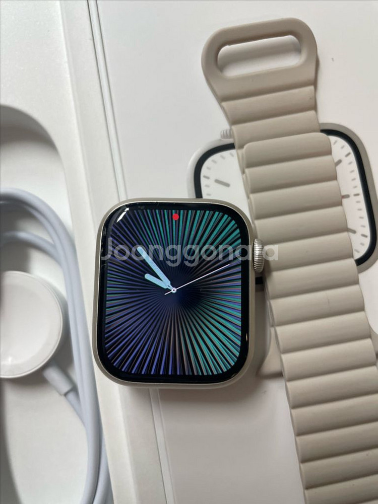 애플워치7 41mm 스타라이트 SSS급--1