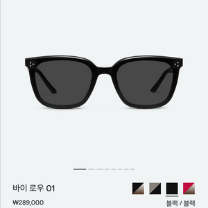 젠틀몬스터 바이 로우 01 블랙 선글라스