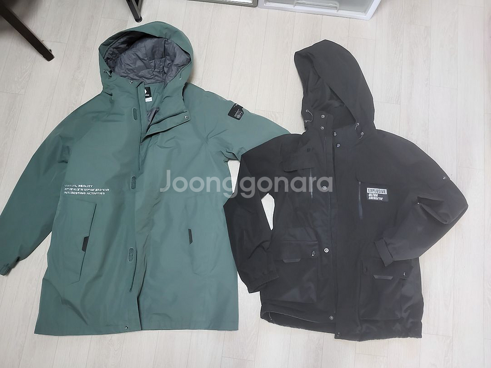 블랙야크 175 카키색 점퍼 고학년 남아--0