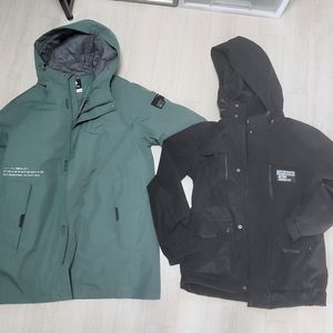 블랙야크 175 카키색 점퍼 고학년 남아