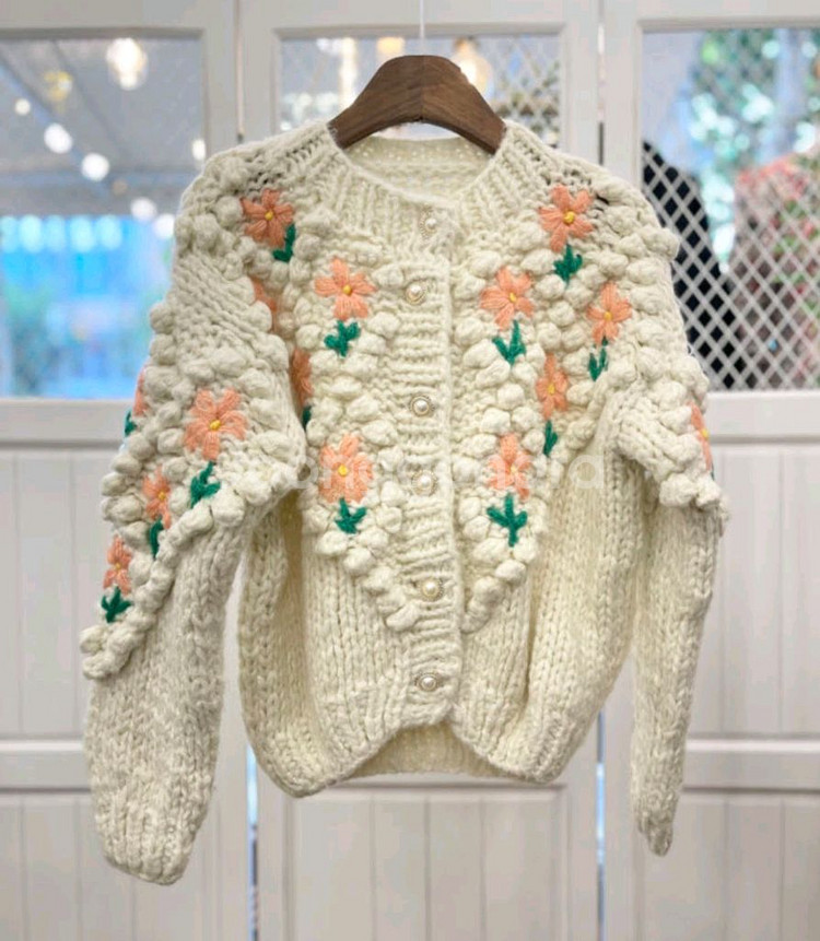 새상품]꽃자수 가디건 사이즈 프리~66--2