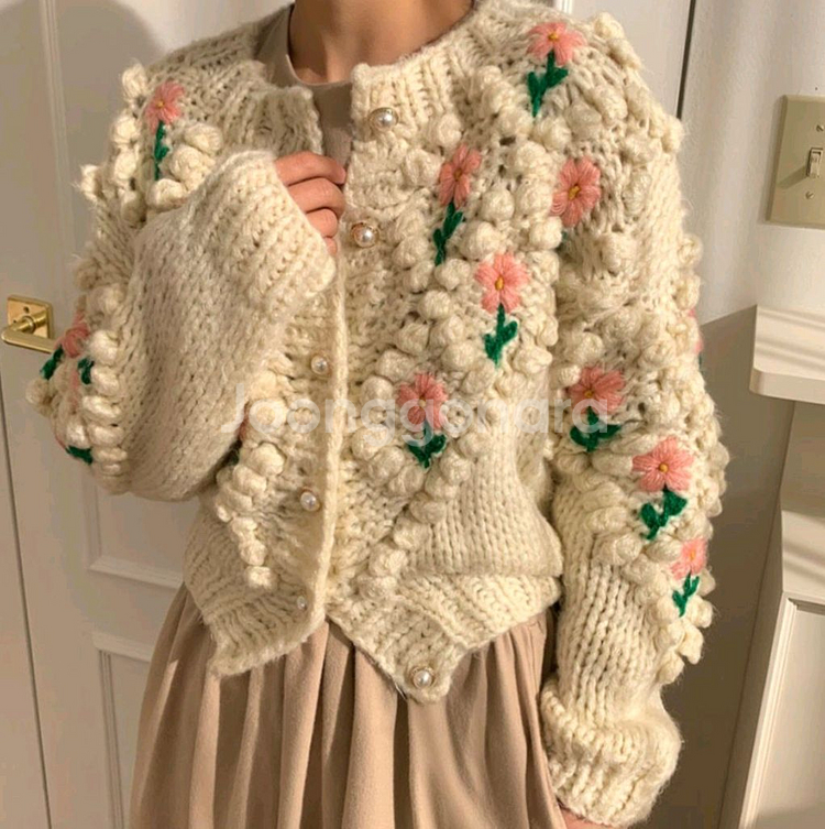 새상품]꽃자수 가디건 사이즈 프리~66--9