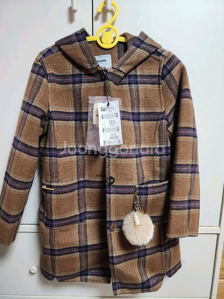 레노마키즈 여아 체크 핸드메이드 코트 130(새상품--1