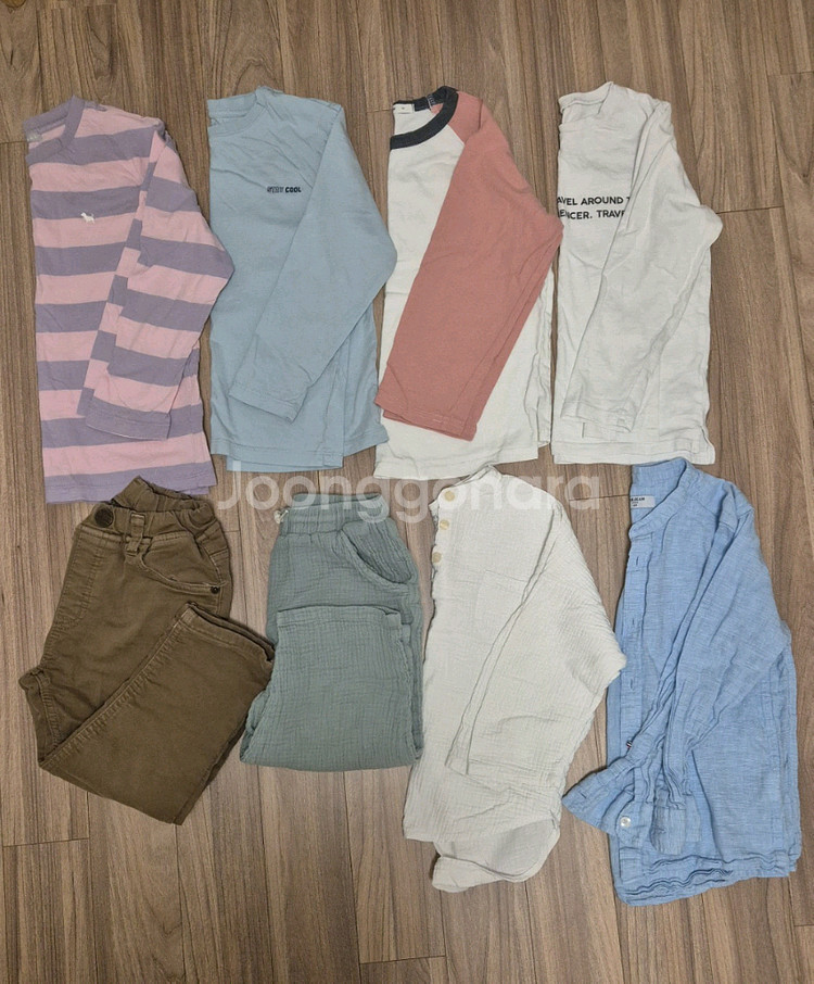 남아 120사이즈 (뉴발란스키즈 경량패딩&점퍼, 아이더키즈 바람막이, 블루독 티셔츠 외 일괄)--8