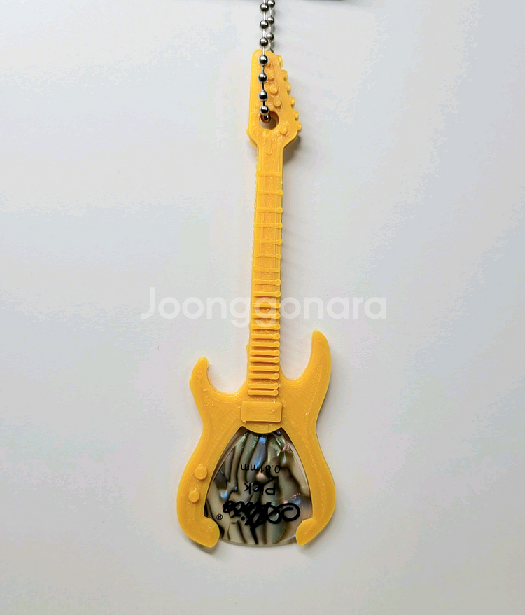 일렉기타 피크 보관 키링 키체인--3