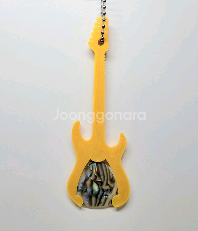 일렉기타 피크 보관 키링 키체인--4