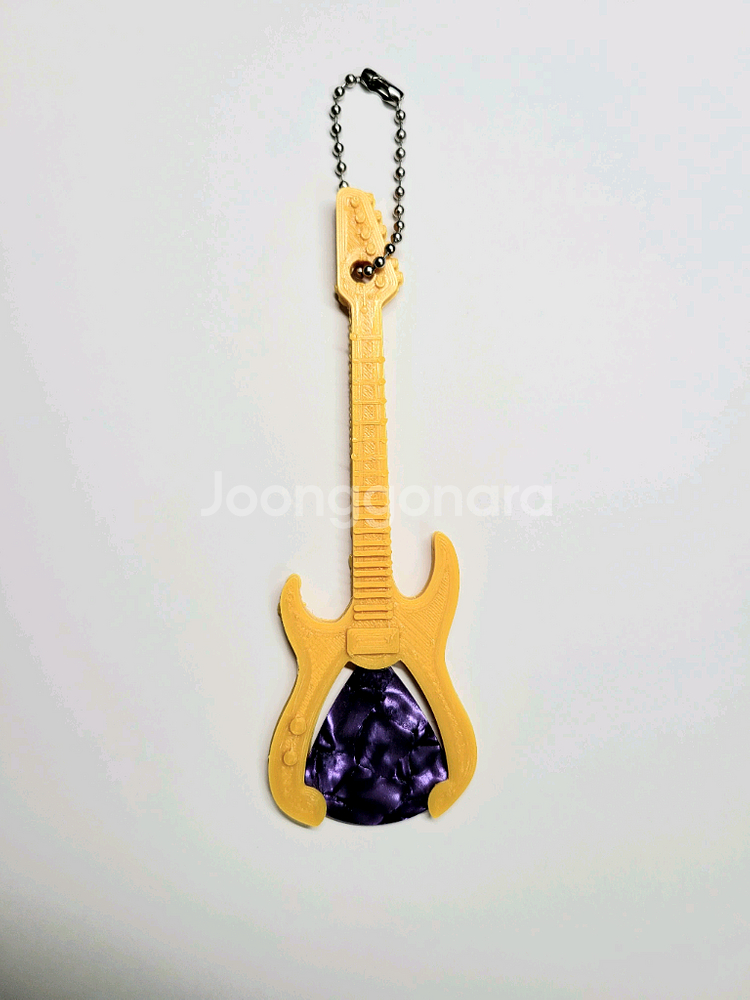 일렉기타 피크 보관 키링 키체인--5