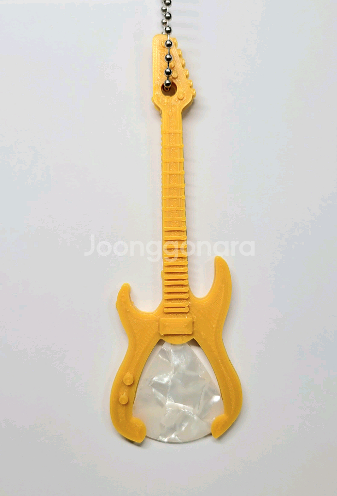 일렉기타 피크 보관 키링 키체인--7