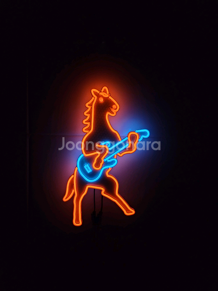 네온사인 말 일렉기타 led 램프--2