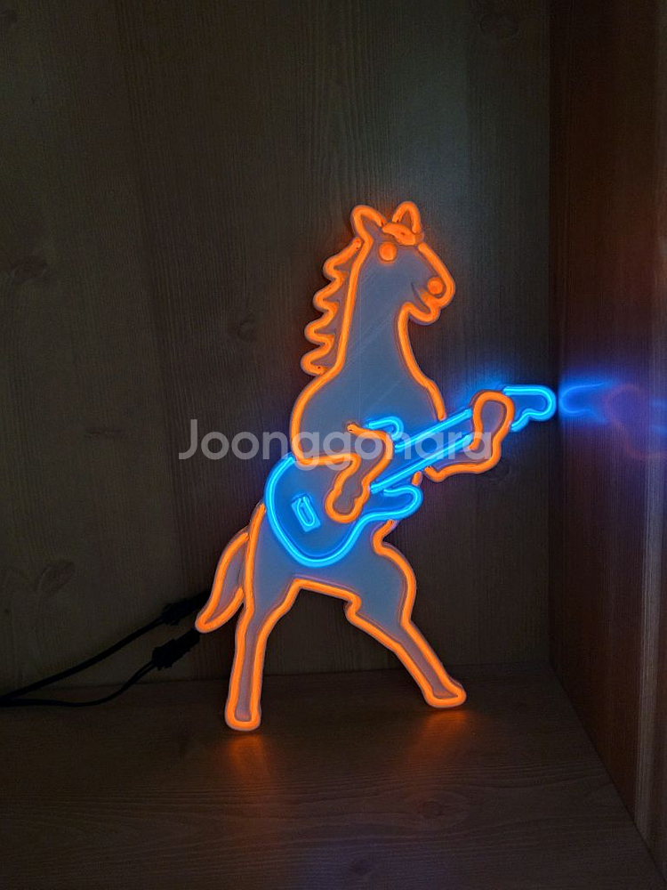 네온사인 말 일렉기타 led 램프--4