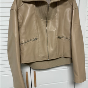 23 시스템 레더 자켓 한섬