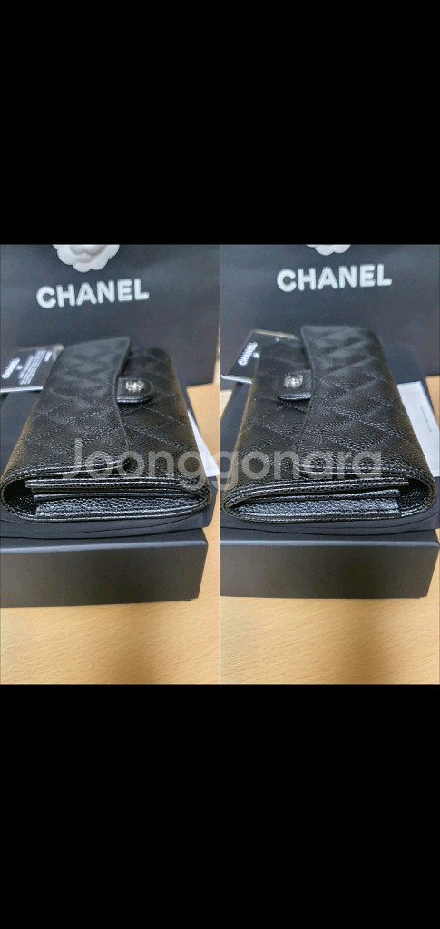 (미사용)샤넬 캐비어 장지갑 새상품급 정품(감정O)구찌프라다루이비통디올고야드셀린느보테가생로랑--6