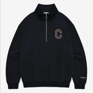[새상품] 커버낫 C 로고 하프 집업 맨투맨 네이비 M