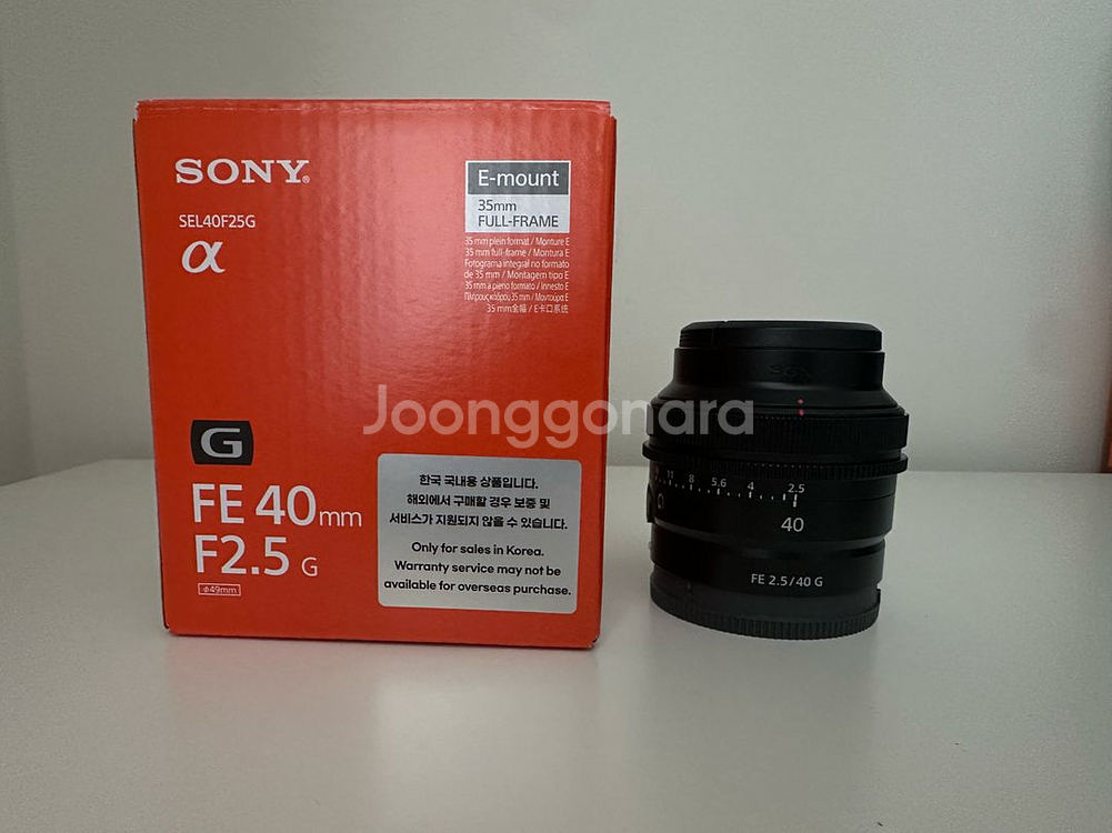 Sony FE 40mm f/2.5 G 렌즈 풀박스--0