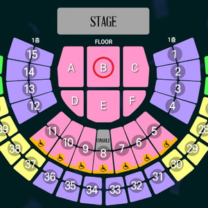 조용필 서울콘서트 1/10(토) 플로어 B구역 8열 2매