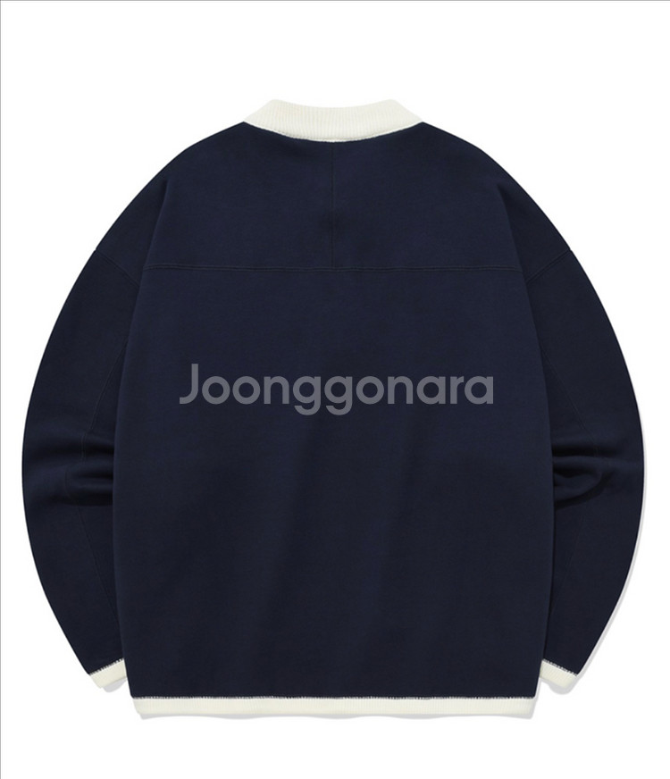 [새상품] 커버낫 헨리넥 스트링 맨투맨 네이비 L--1