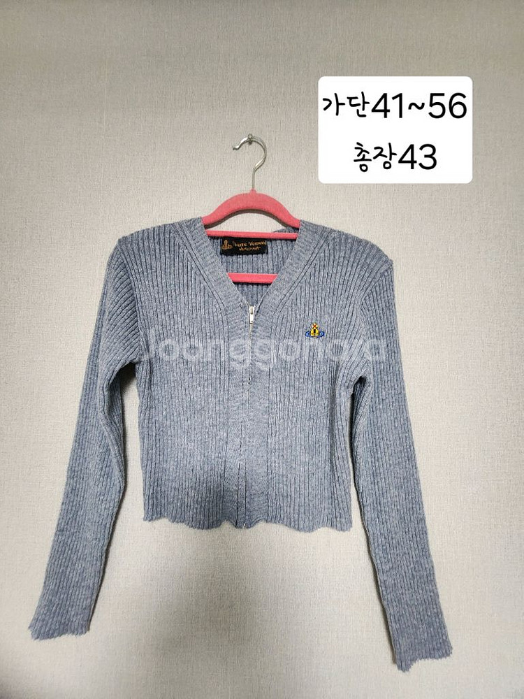 비비안 크롭 니트지퍼가디건--0