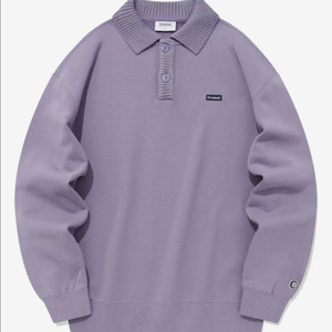 [새상품] 커버낫 니트 카라 맨투맨 라벤더 L