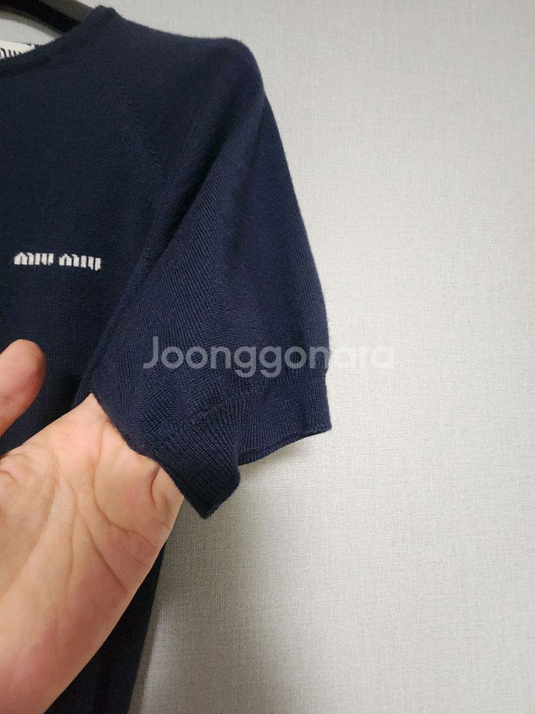 미우 반팔 니트--3